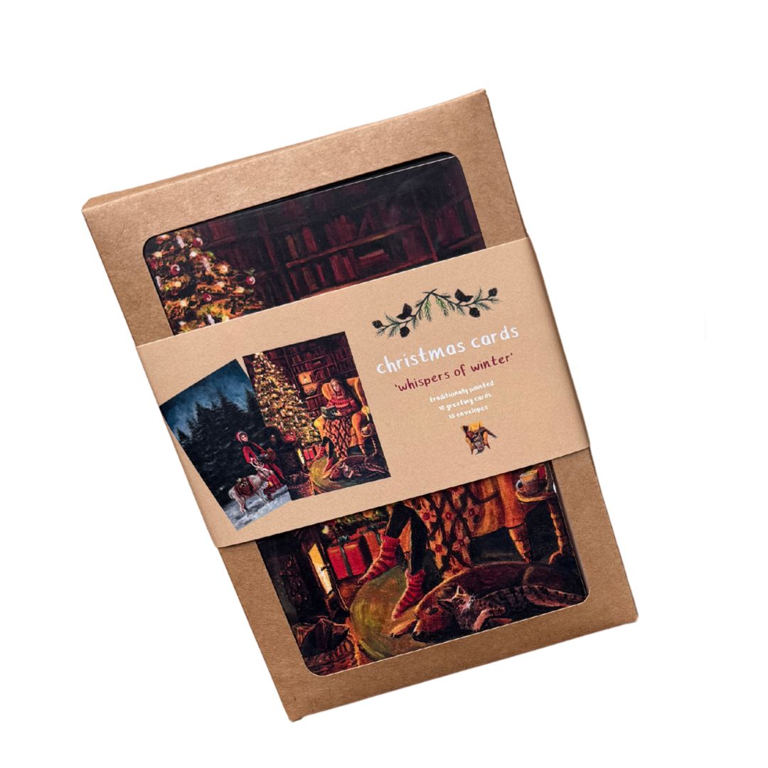 Christmas card set 'whispers of winter'