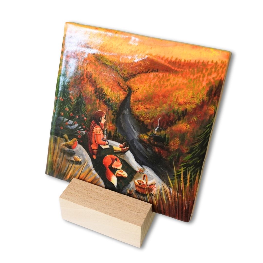 Cosy tegeltje 'herfstpicknick'