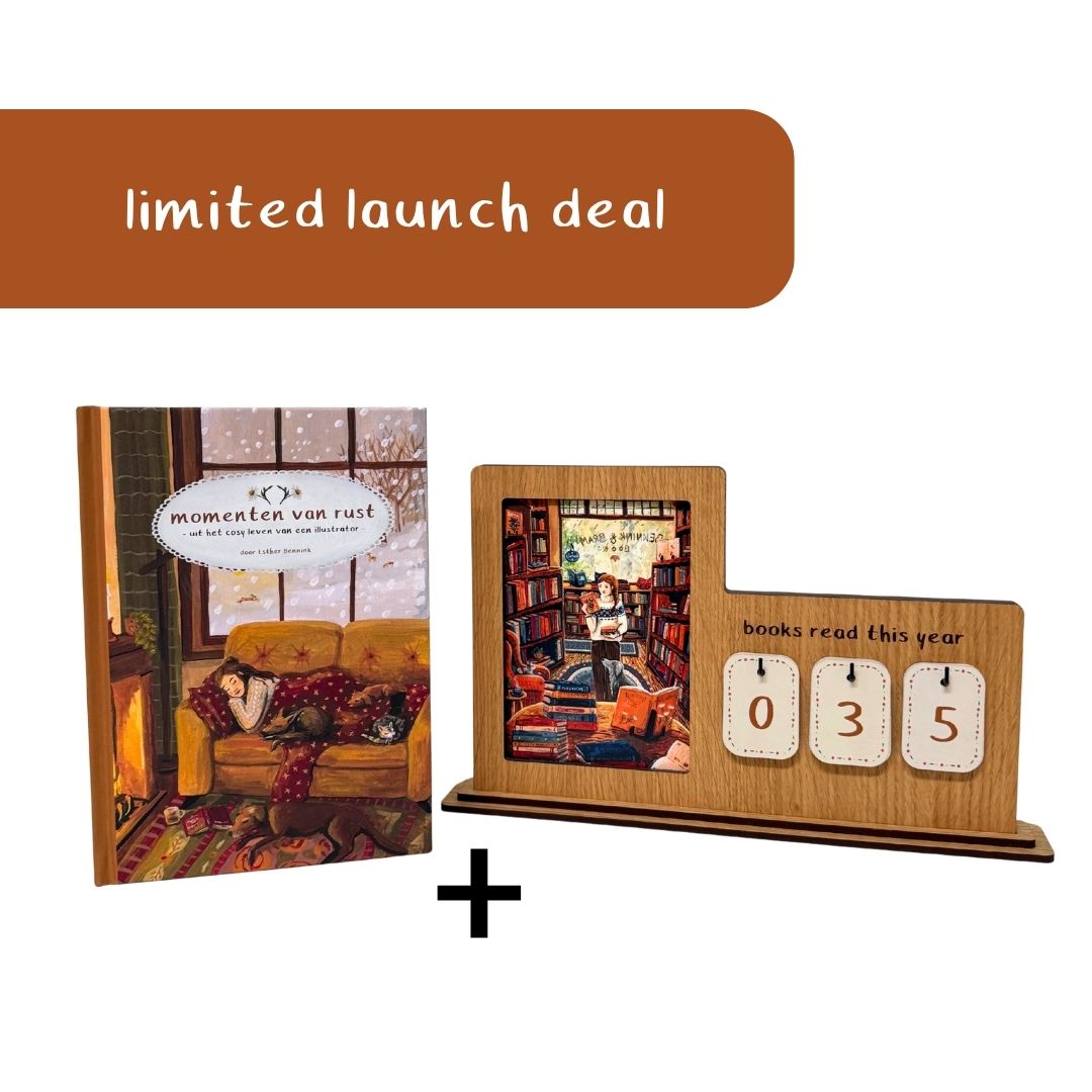 Boek + Cosy book tracker Eiken - actie