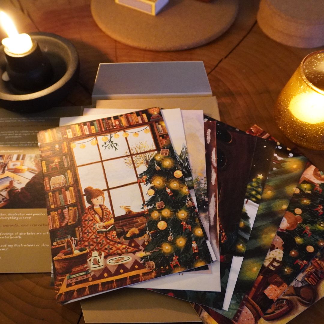 Kaartenset - kerst - 10 kaarten