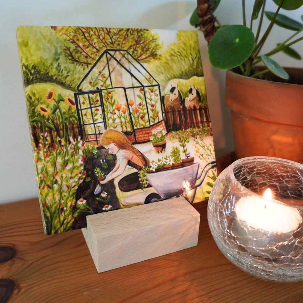 Cosy tegeltje 'tuinieren'