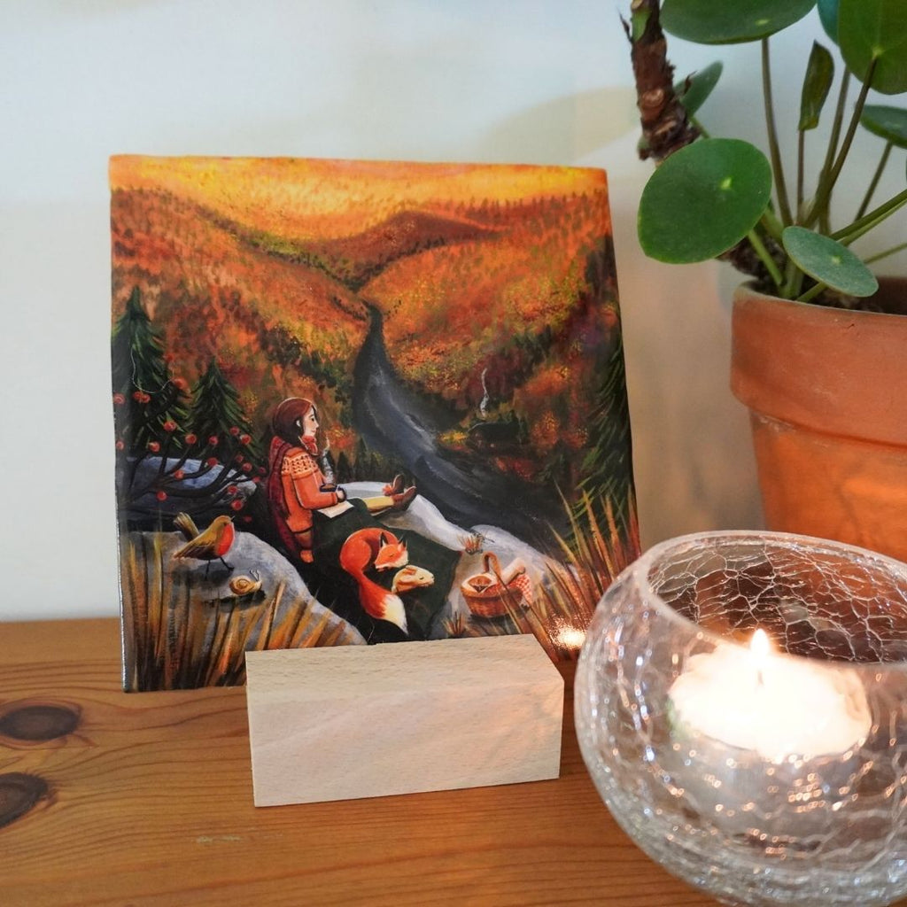 Cosy tegeltje 'herfstpicknick'