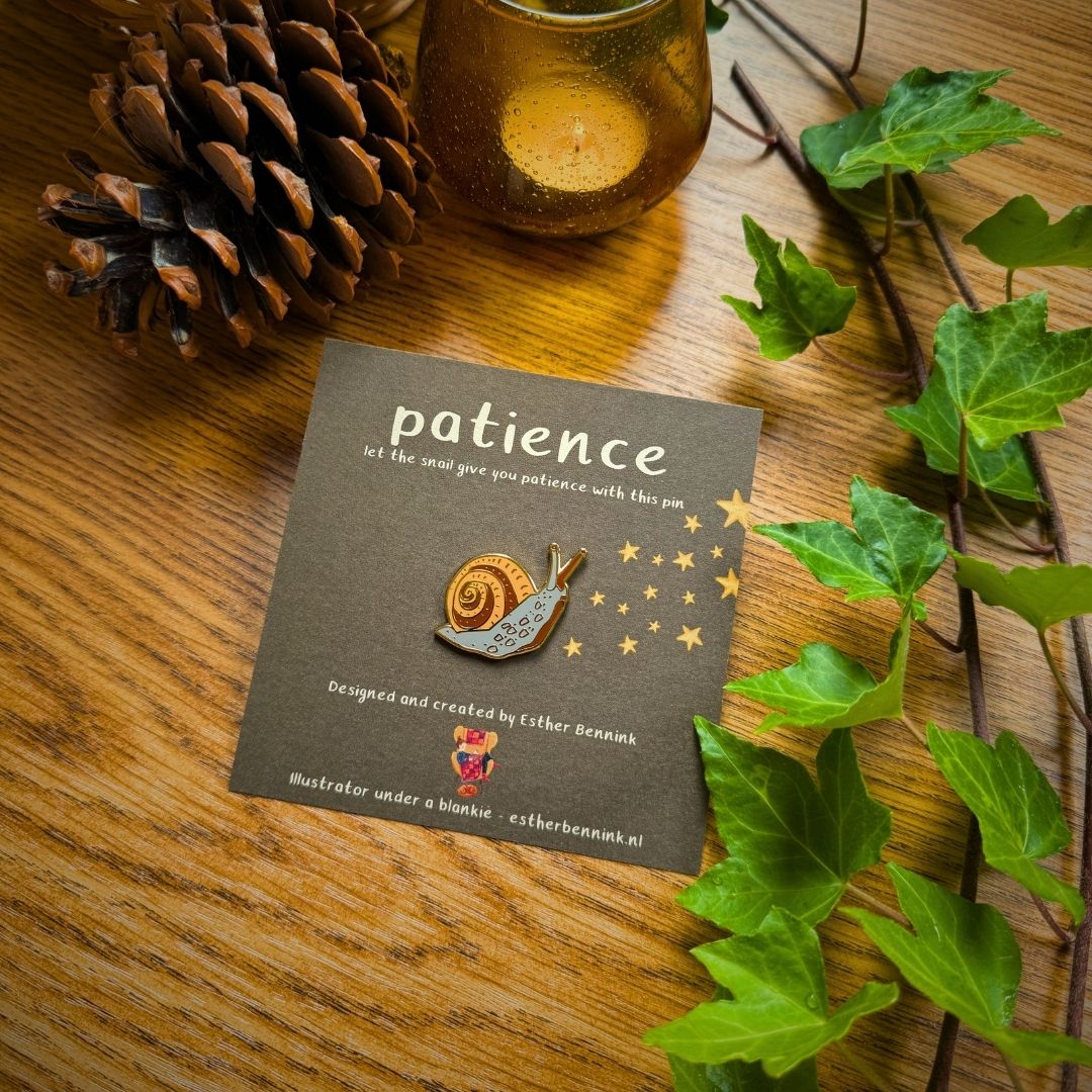Snail pin - patience