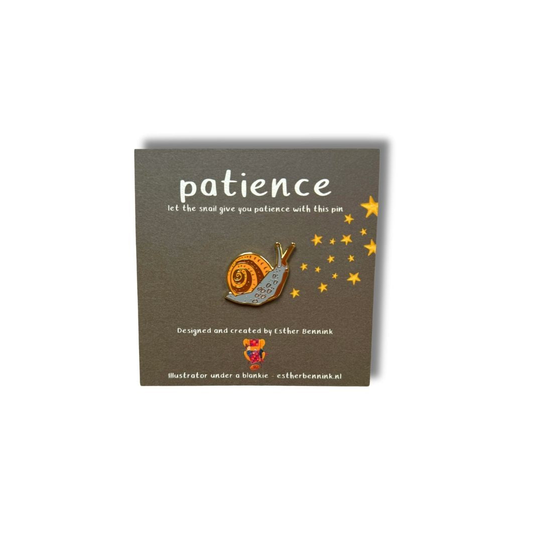 Snail pin - patience