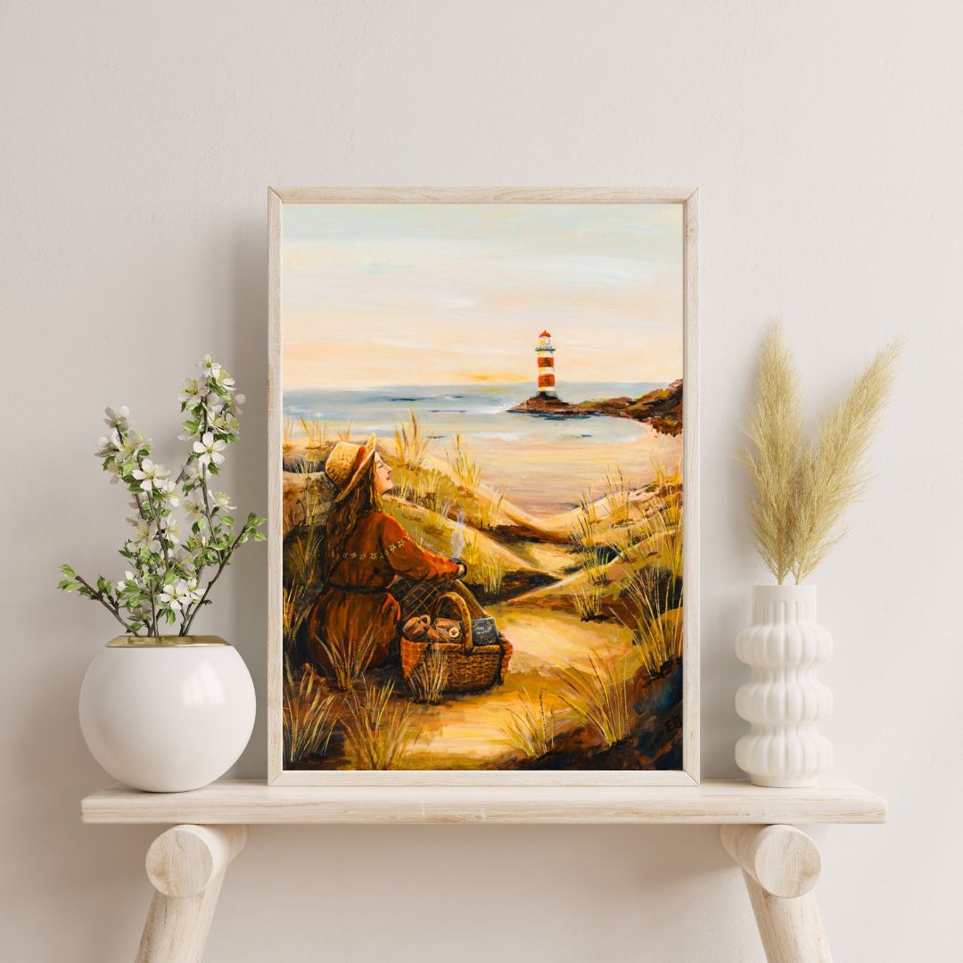 Aan de kust - print