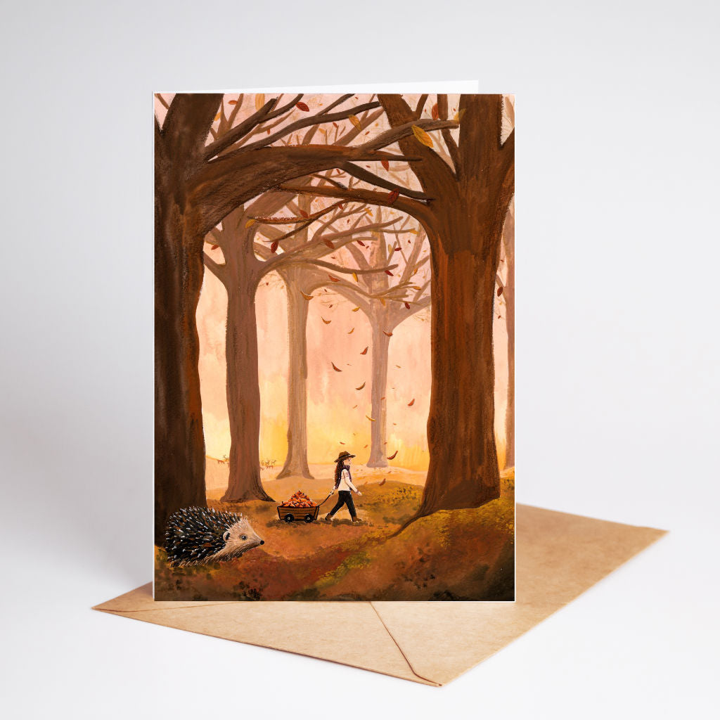 Luxe kaart 'herfsttijd'