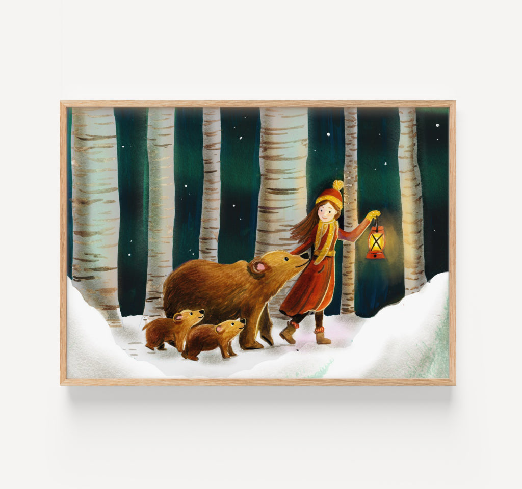Berenwandeling / bear walk print