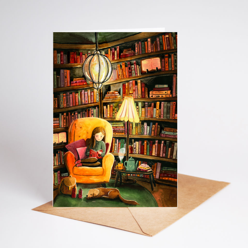 Luxe kaart 'boekenliefde'