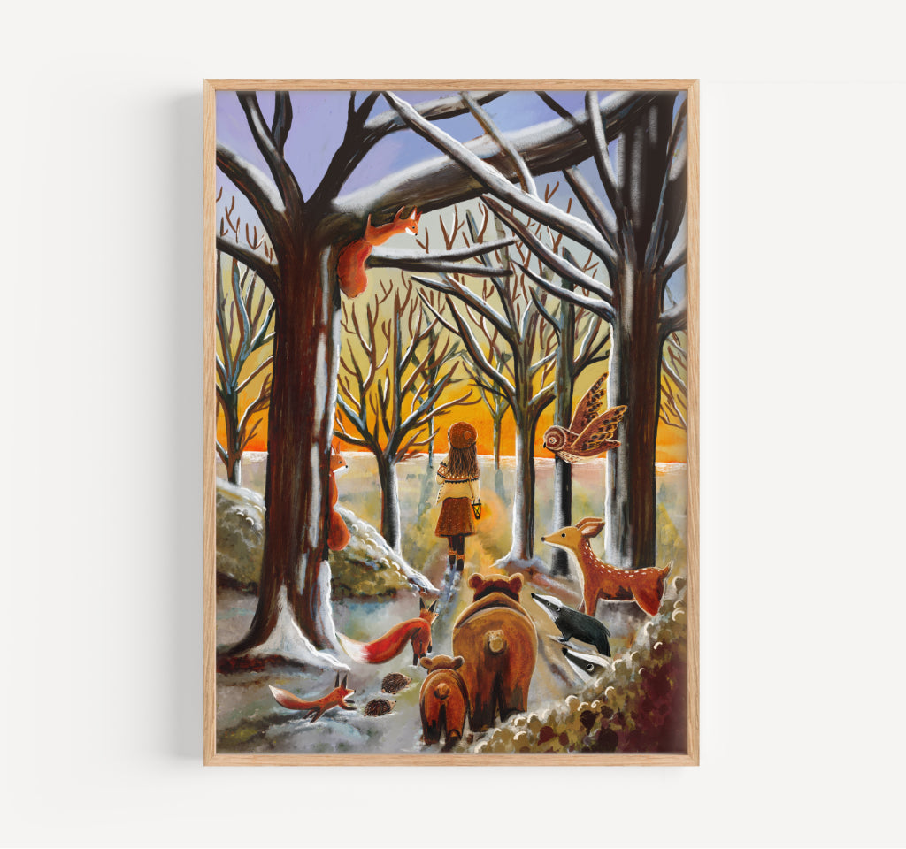 Bosfluisteraar - Whisperer of the woods print