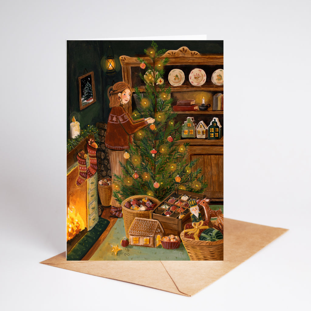 Luxe kaart 'christmas decoration'