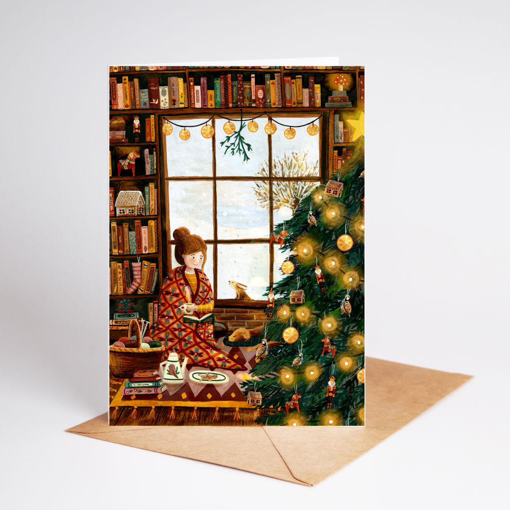 Carte de luxe « Noël douillet »