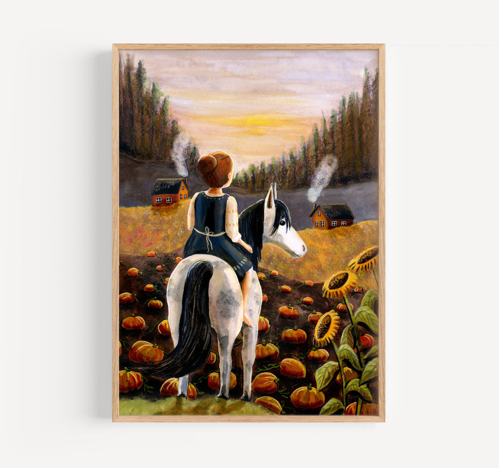 Knus ritje - Cosy ride print