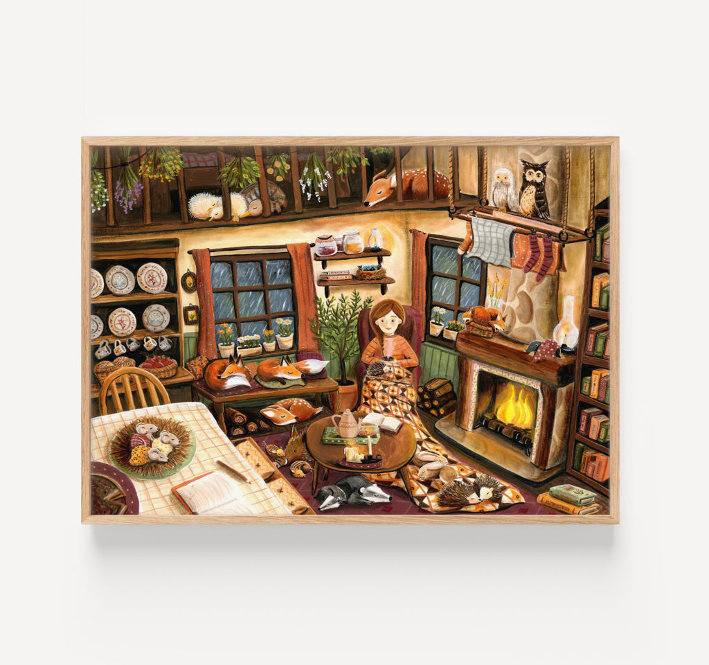 Cosy shelter - print