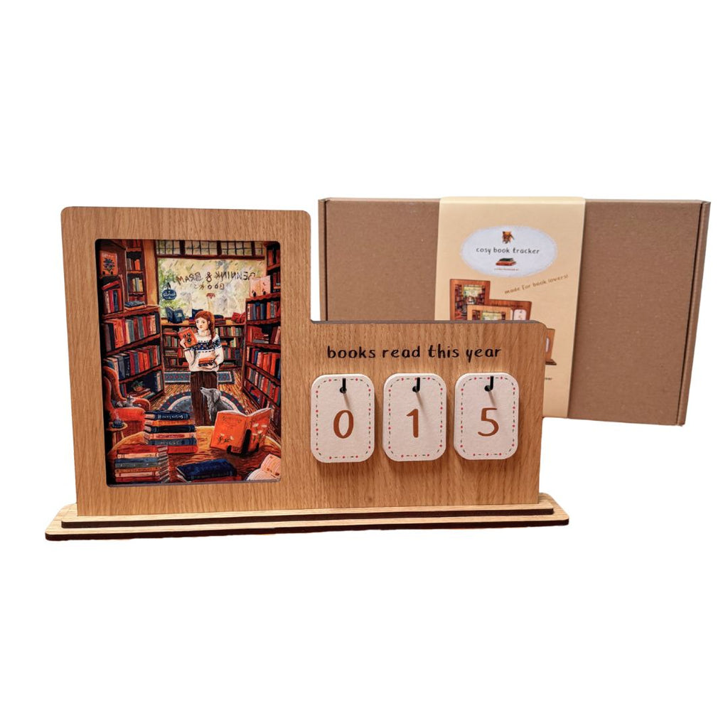 Cozy book tracker - oak
