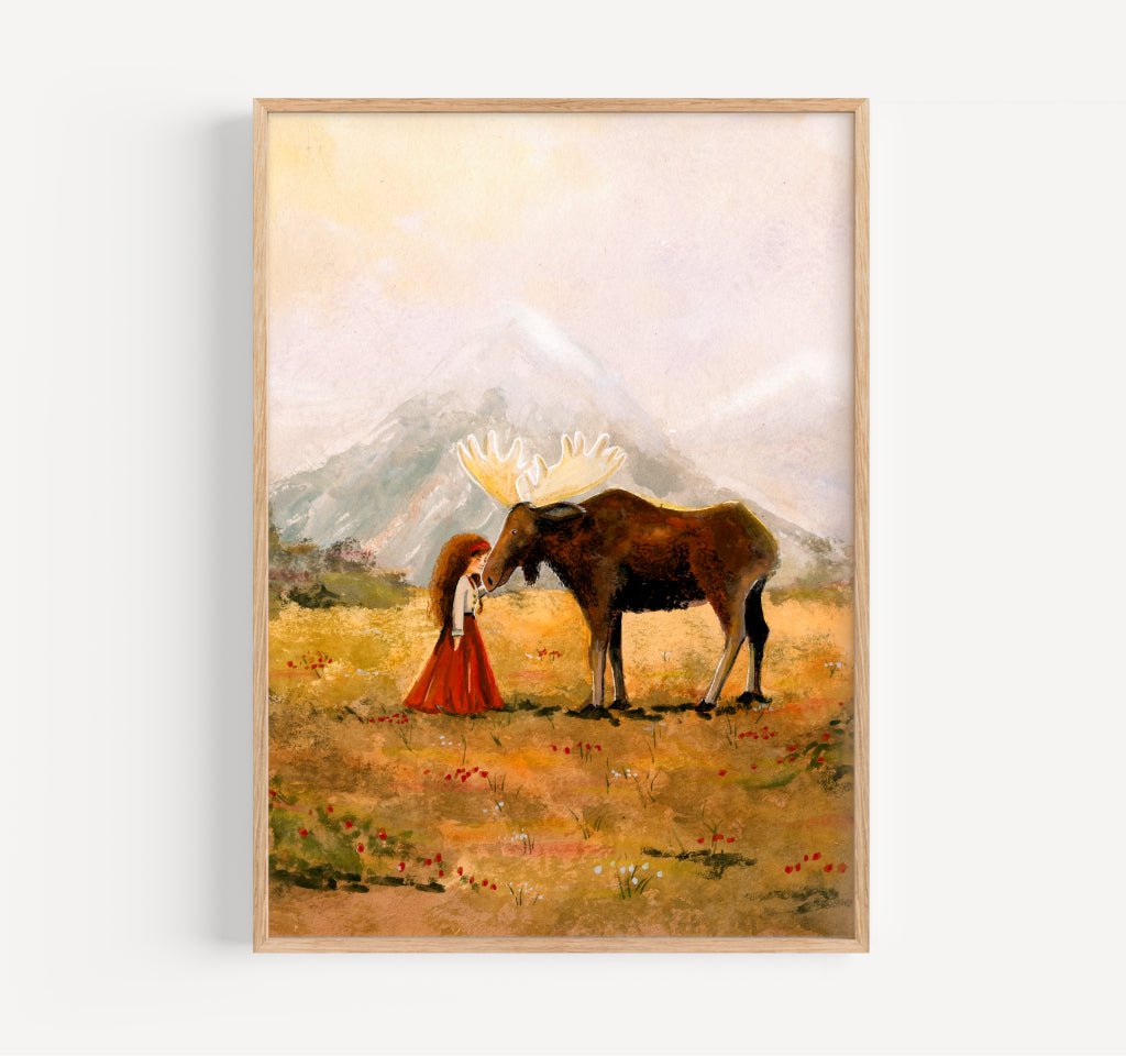 Eland en ik - Moose and I print