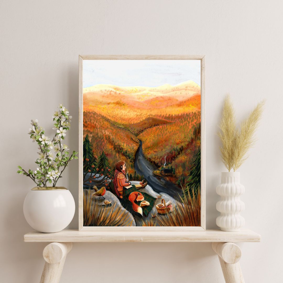 Herfstpicknick print