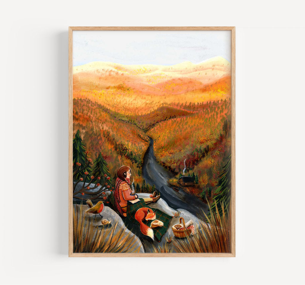 Herfstpicknick print