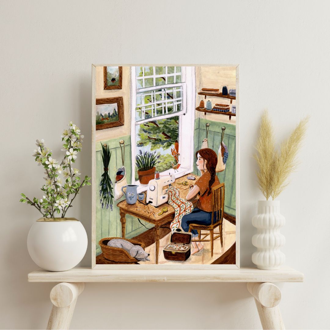 Het open raam print - The open window print