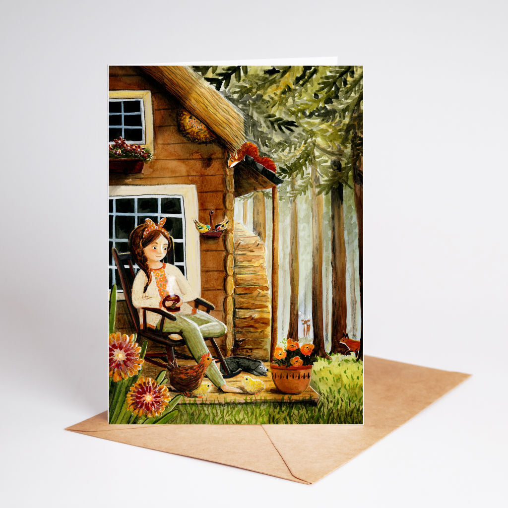 Luxe kaart 'home in the woods'