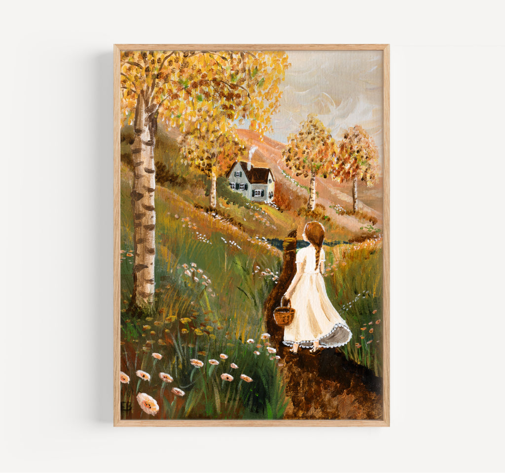 Huis op de heuvel - print