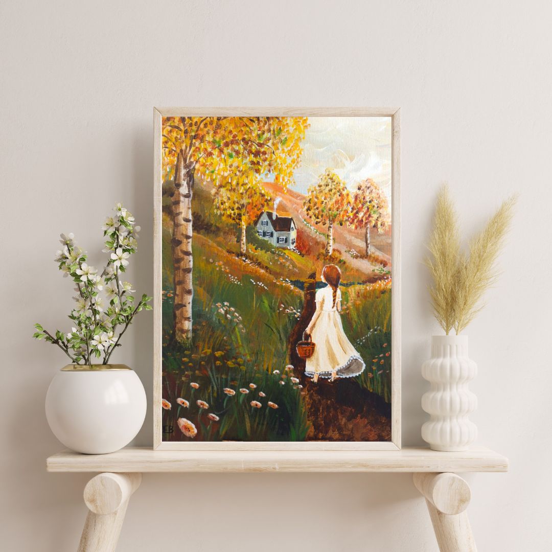 Huis op de heuvel - print