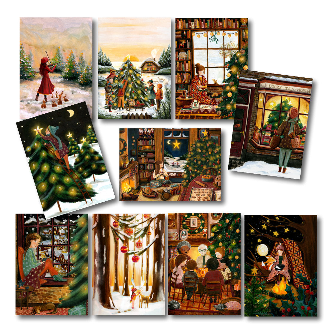 Kaartenset - kerst - 10 kaarten