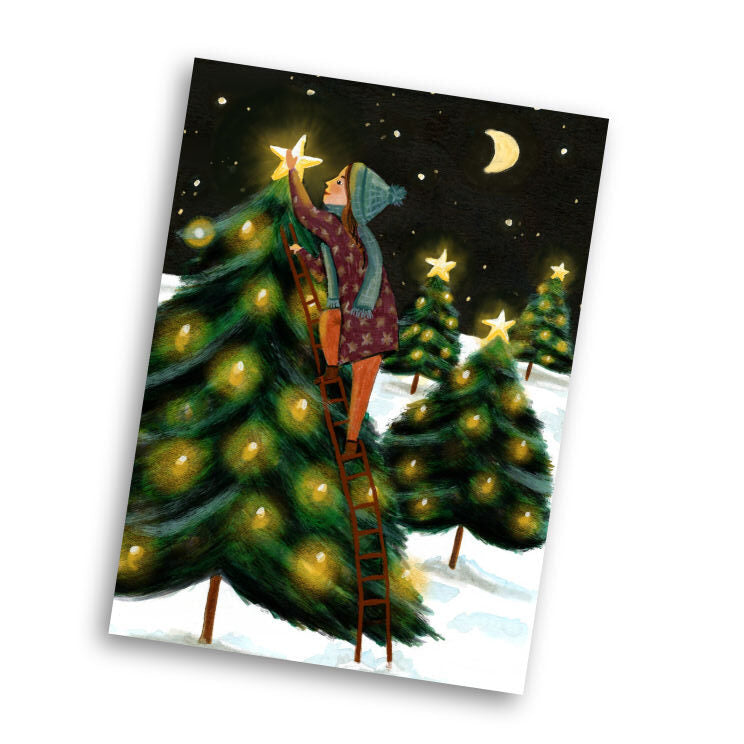 Kerstkaart Versier de boom!