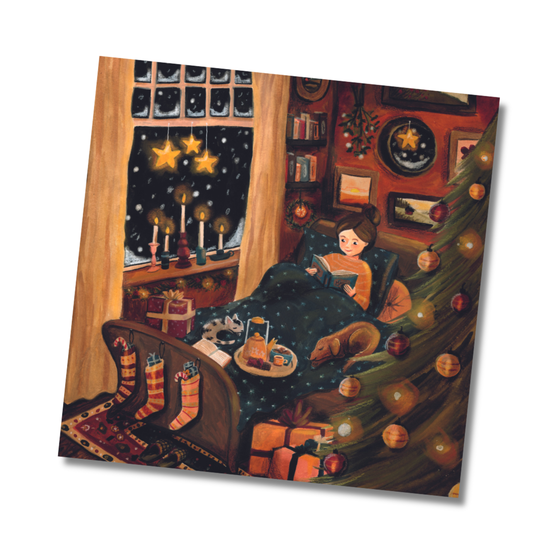 Kerstkaart warm en knus - Christmas card warm and cosy