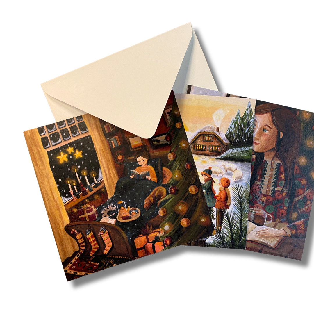 Kerstkaart roodborstje - Christmas card robin