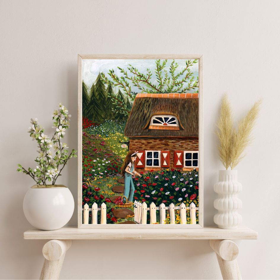 Rose cottage print