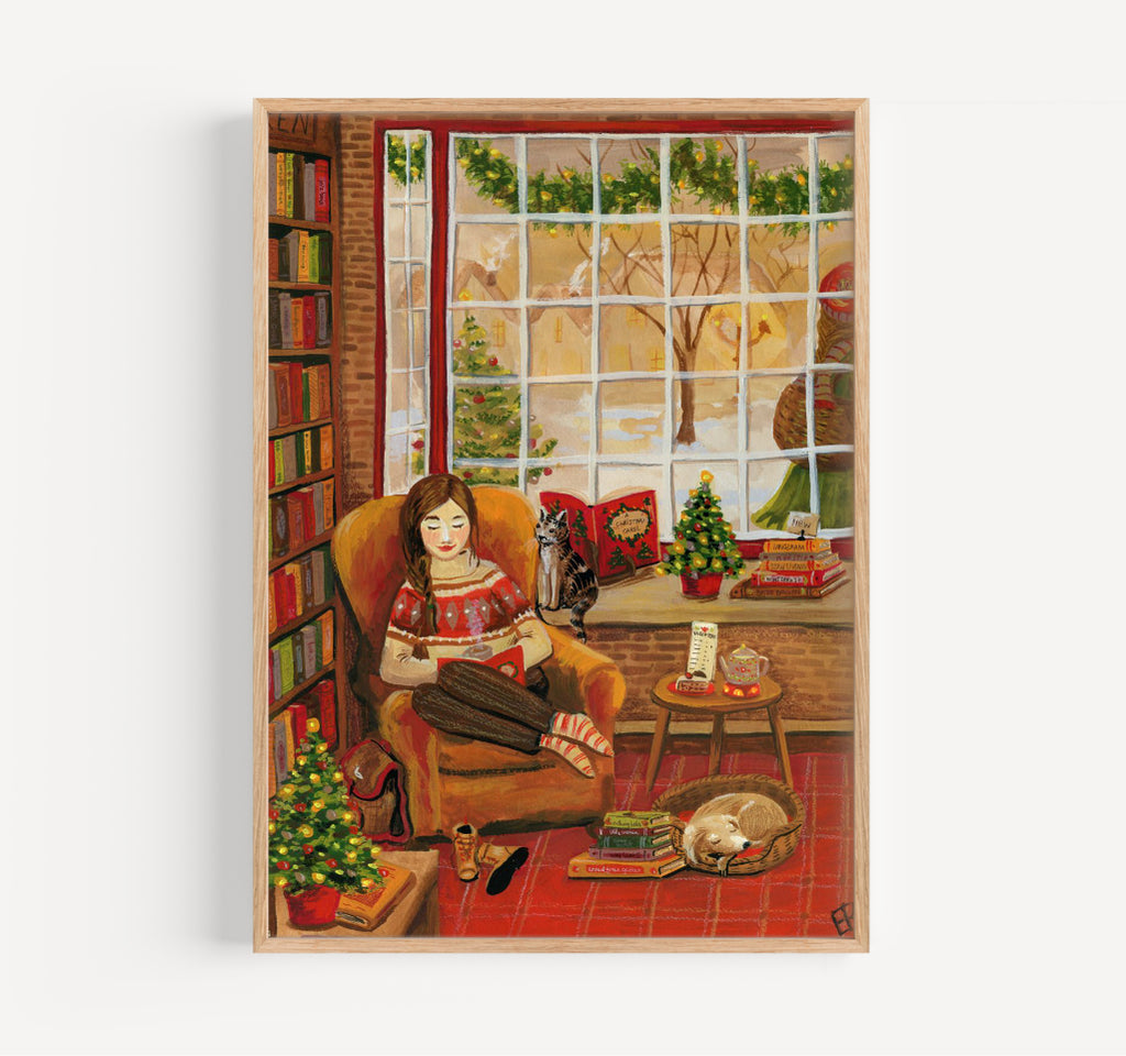 Kerst in het boekwinkeltje - print