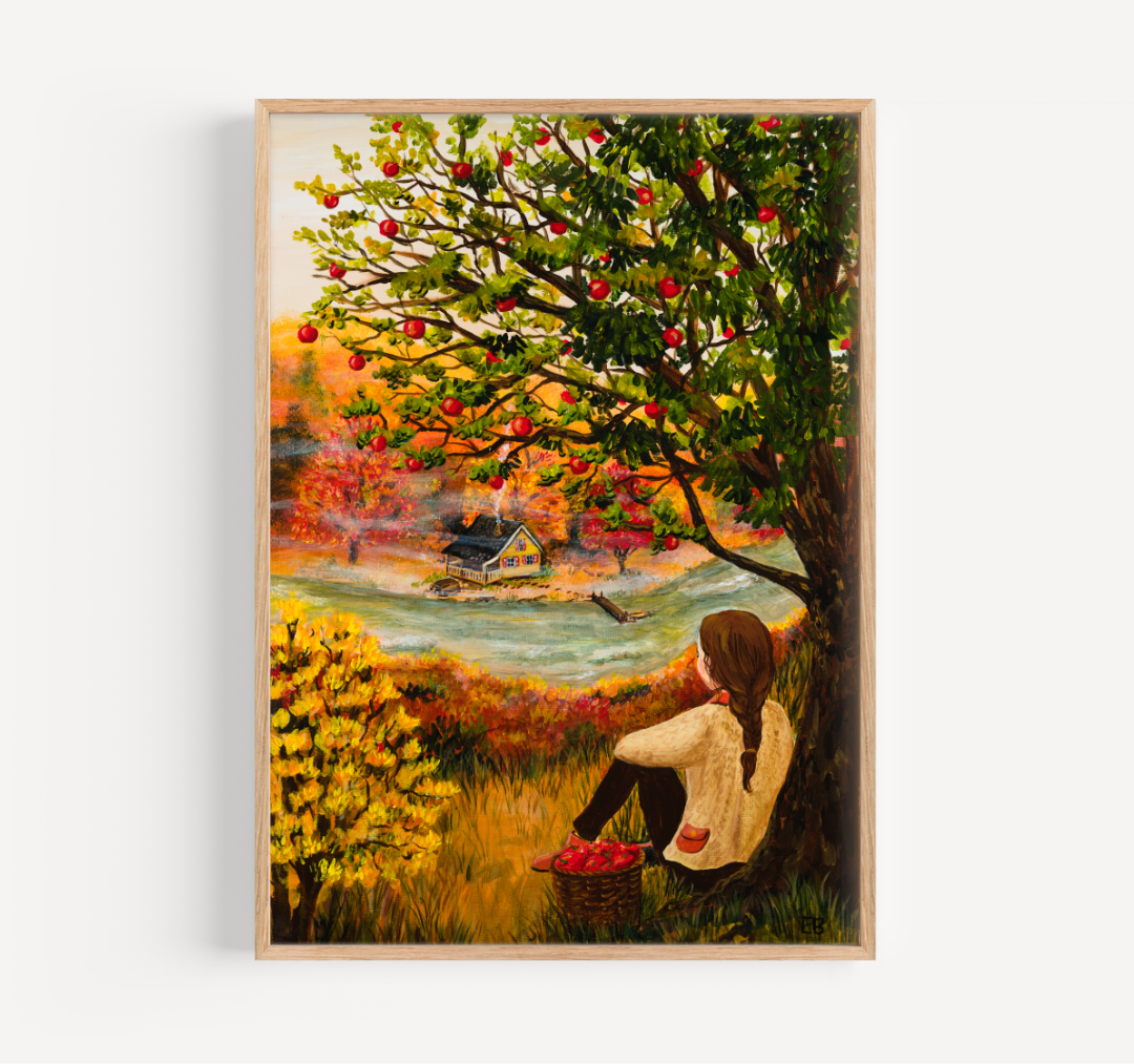 Under the apple tree - print