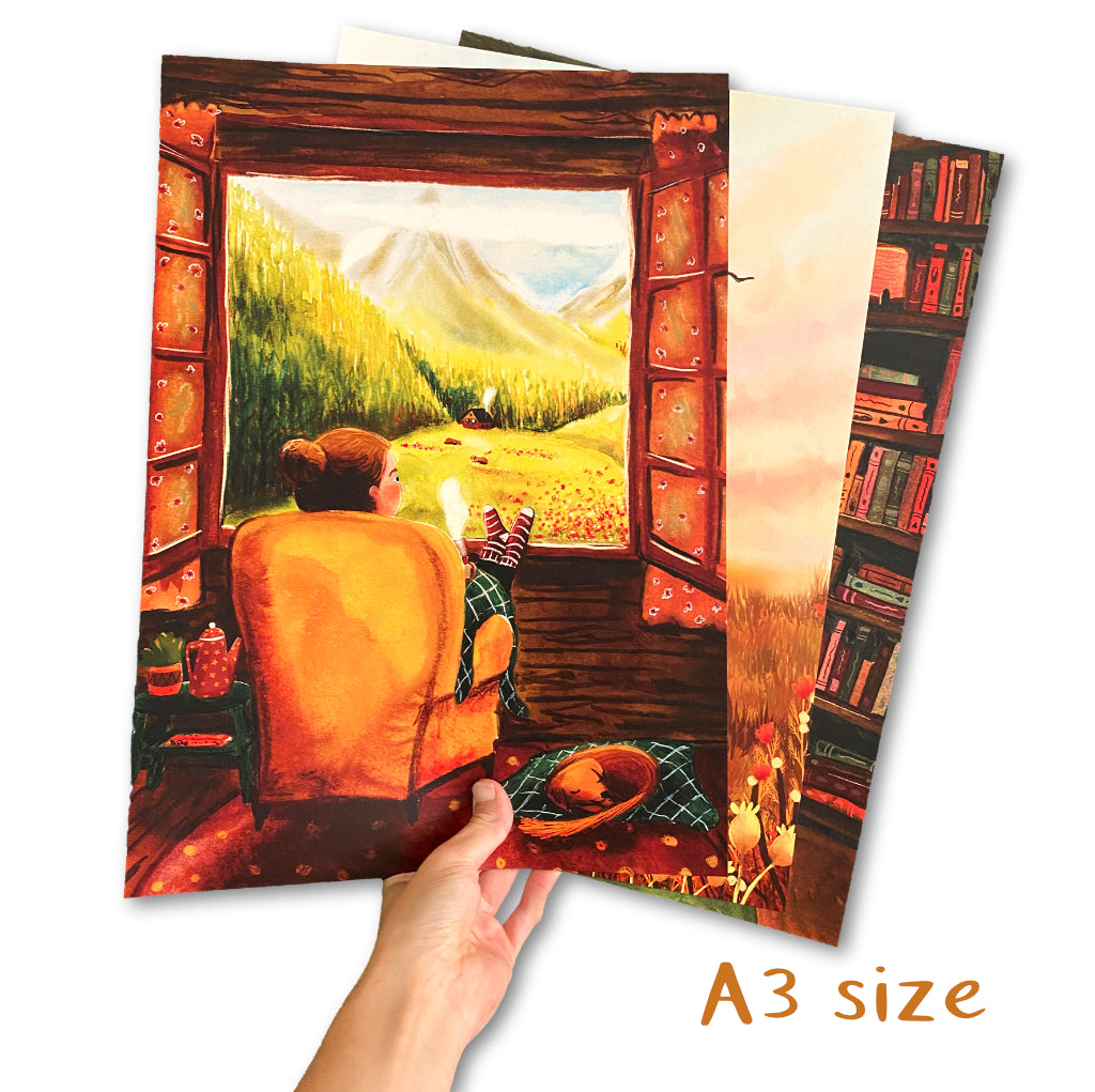 Thee met uitzicht / tea with a view print