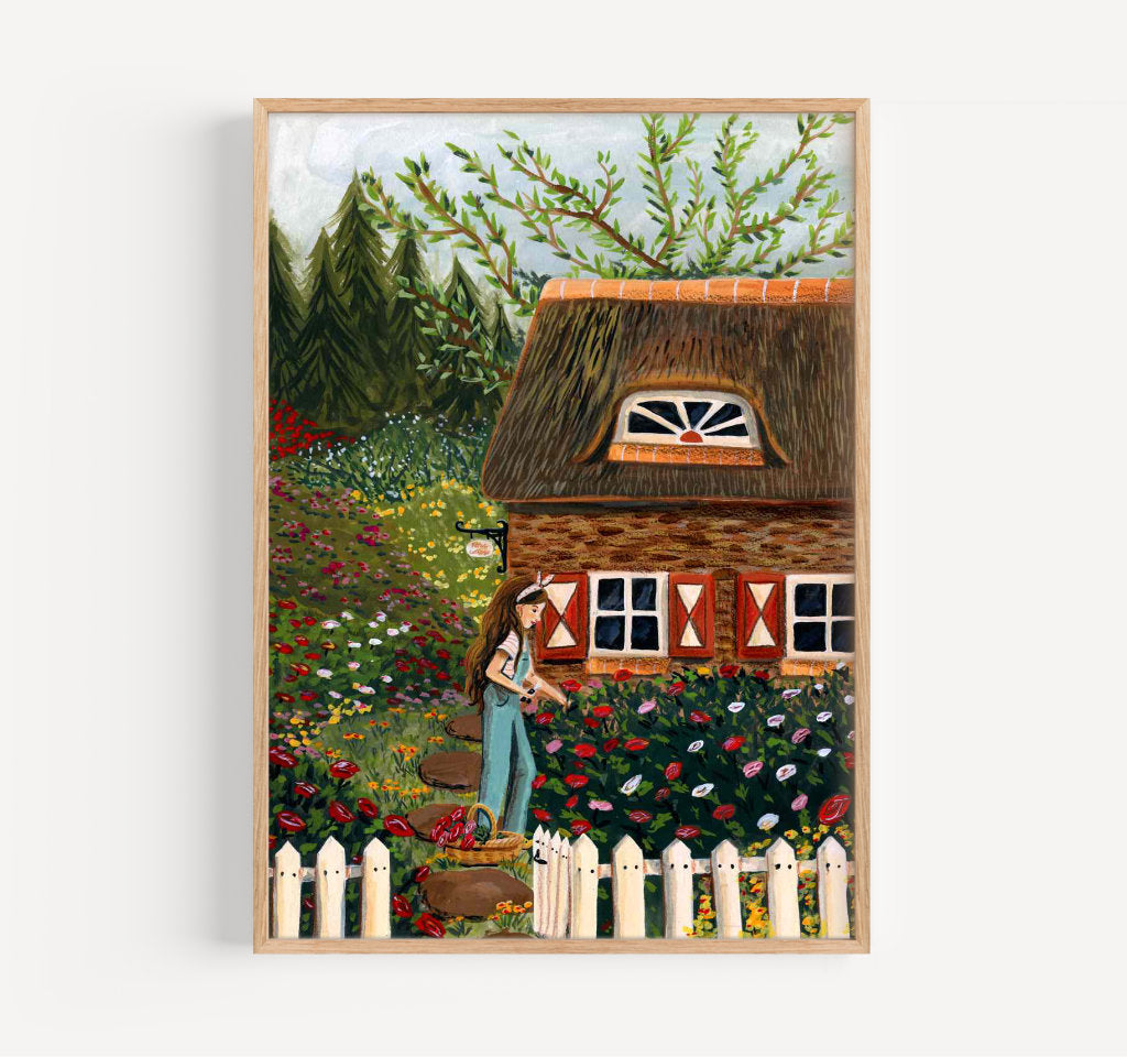 Rose cottage print