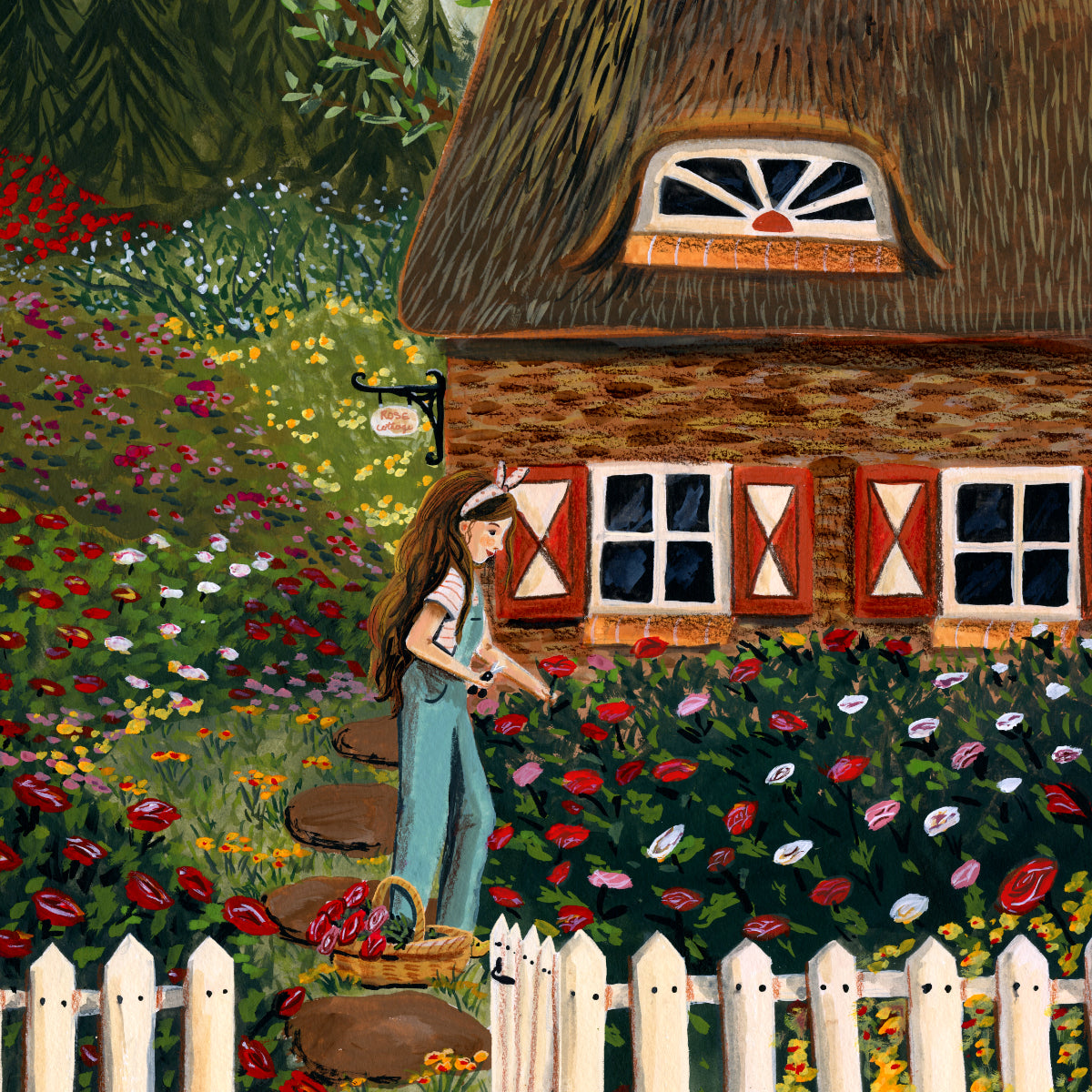 plaat rose cottage