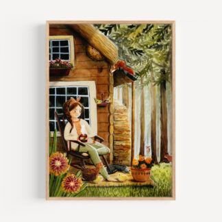 Home in the woods - print