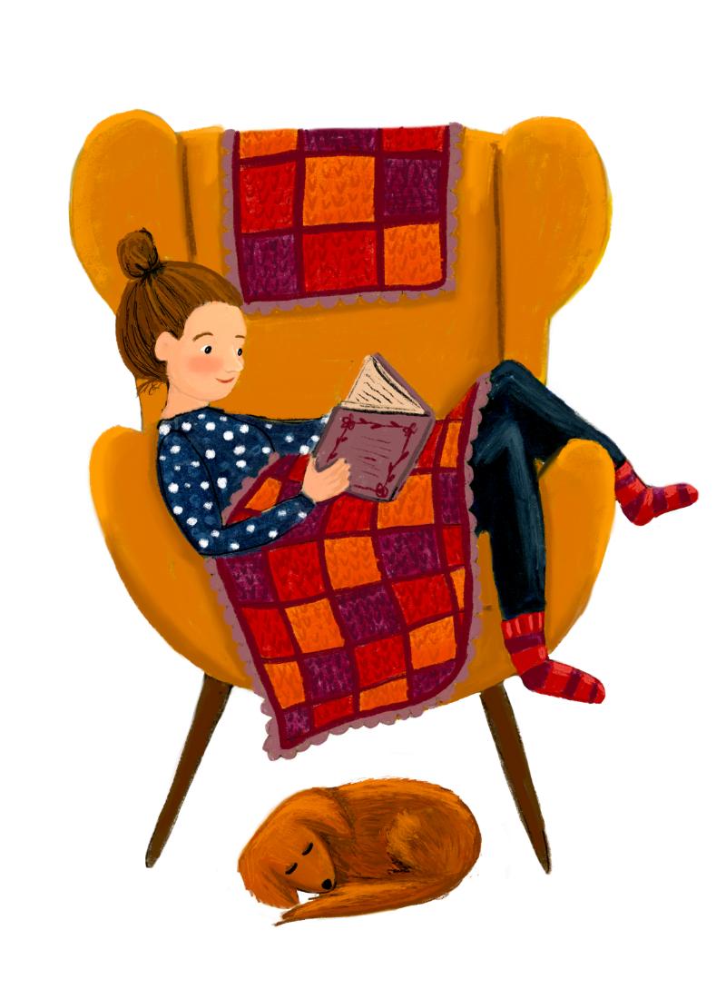 Illustrator under a blankie – Esther Bennink